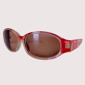 Jennifer Lopez Floral Eyewear Frames Oval Red Pink  JLO Logo Luxury Sunglasses